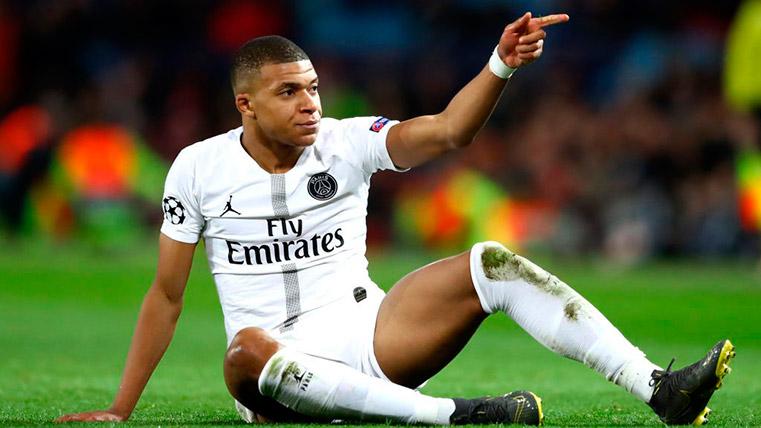 Kylian Mbappé, during the party against the Manchester United
