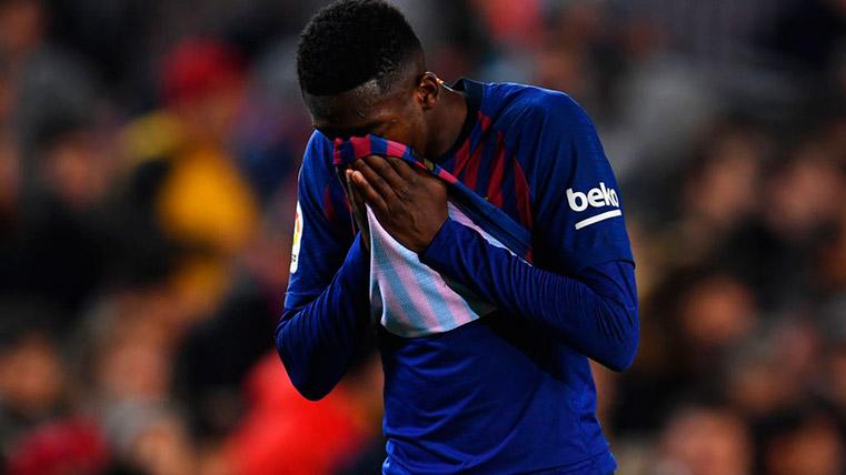 Ousmane Dembélé, al lesionarse hace unas semanas con el Barça