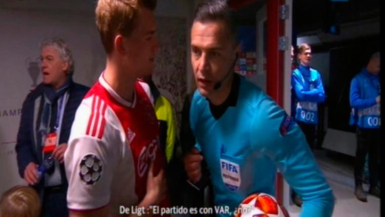 De Ligt, antes del partido, le preguntó al árbitro