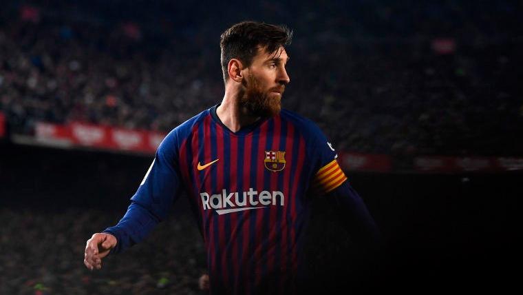 Leo Messi en un partido del FC Barcelona