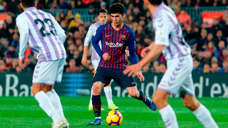 Carles Aleñá durante el partido contra el Valladolid