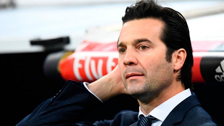 Solari In the bench of the Real Madrid