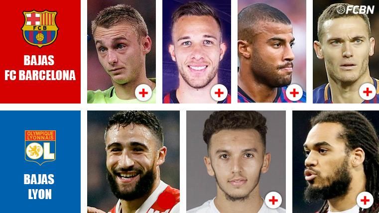 Lesiones del Lyon-Barça