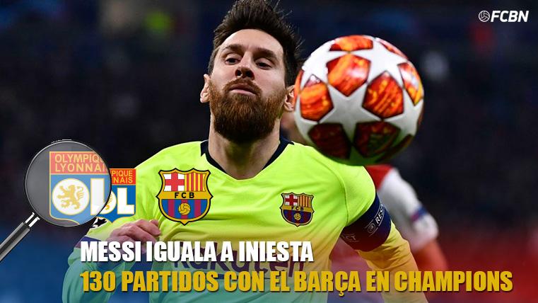 Leo Messi, 130 parties with the FC Barcelona in Champions League