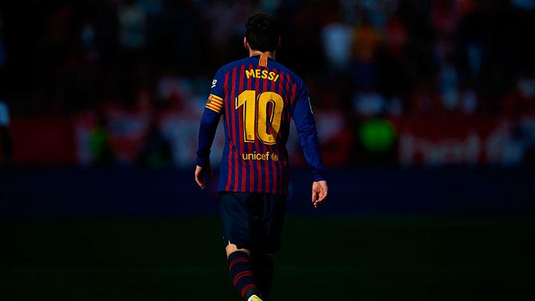 Leo Messi, durante el partido contra el Sevilla