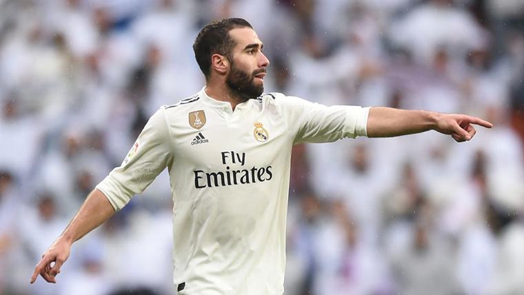 Dani Carvajal, during a party with the Real Madrid in an image of archive