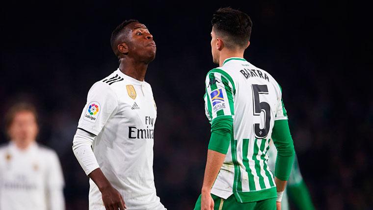 Vinícius, during the Betis-Madrid