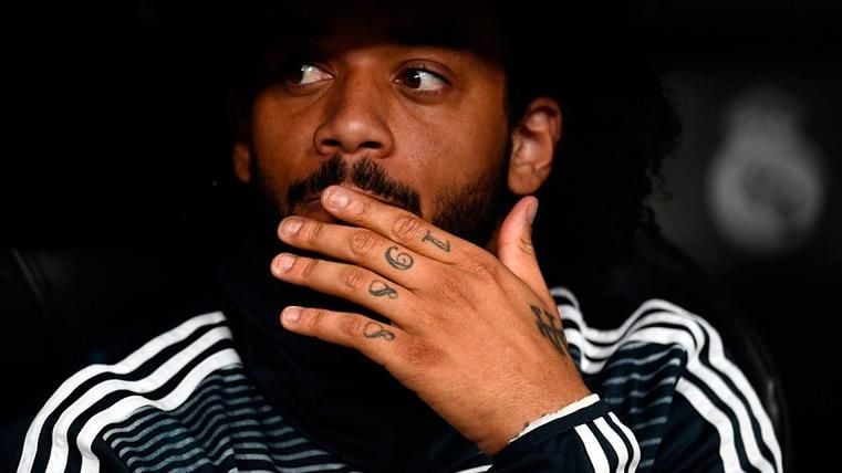 Marcelo in the bench of the Madrid