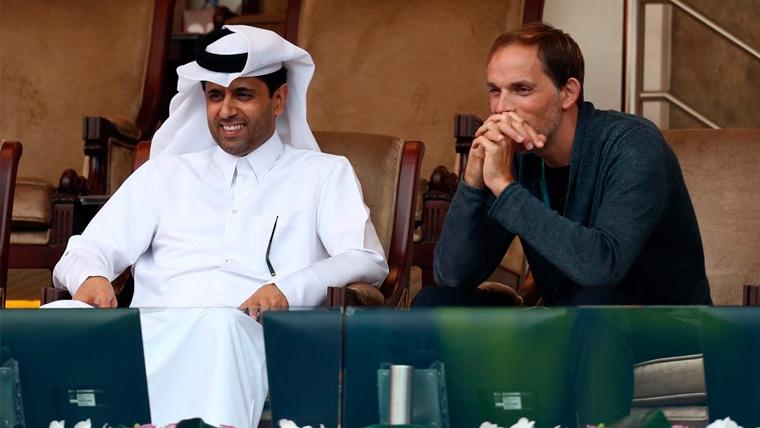 Nasser Al-Khelaïfi y Thomas Tuchel en un acto en Qatar