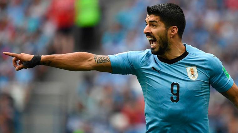 Luis Suárez orders something with the Uruguayan selection