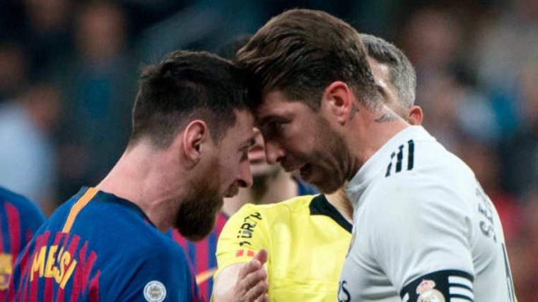 Messi se encaró con Ramos tras la agresión del andaluz