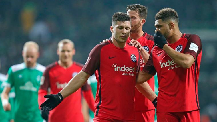 Luka Jovic In a party of the Eintracht of Frankfurt