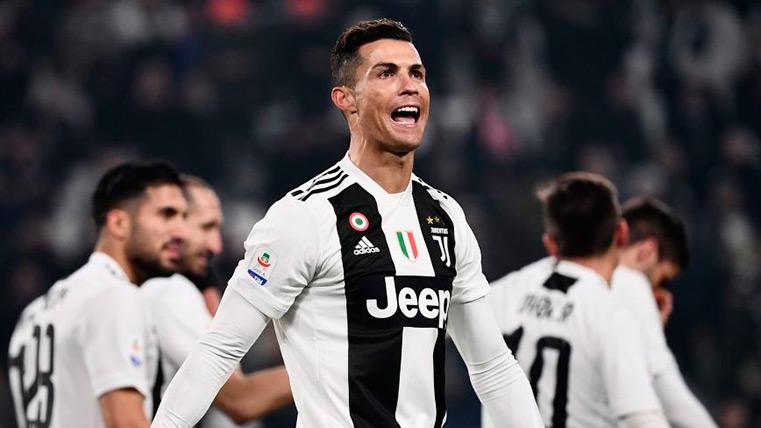 Criatiano Ronaldo celebra un gol con la Juventus