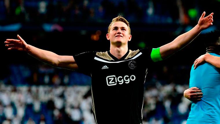 Of Ligt celebrates the pass of the Ajax against the Madrid in Champions