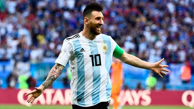 Messi con Argentina en el mundial