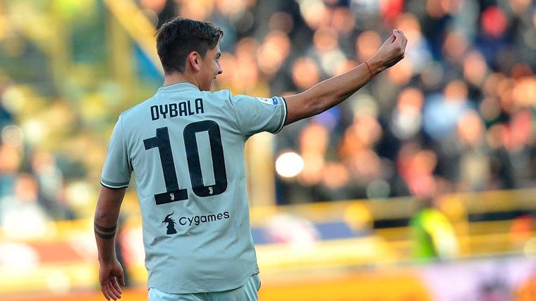 Paulo Dybala celebra un gol con la Juventus
