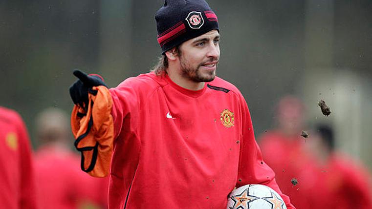 Gerard Hammered, during a training with the Manchester United