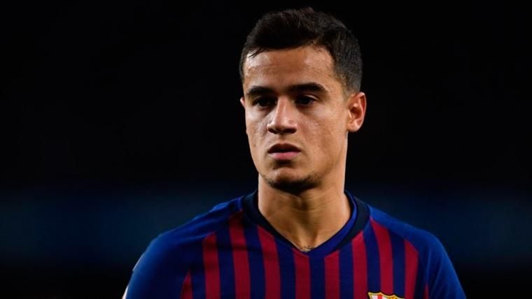 Philippe Coutinho en un partido del FC Barcelona