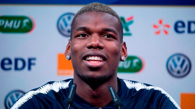 Pogba In press conference with the French selection