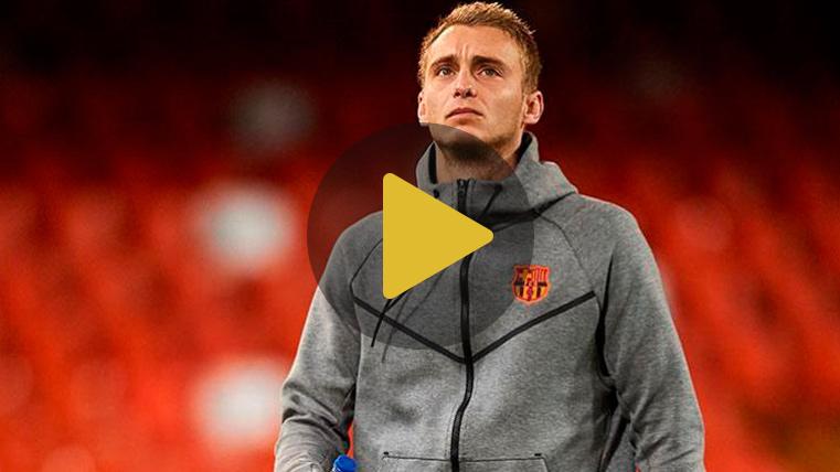 Jasper Cillessen en un partido con el FC Barcelona