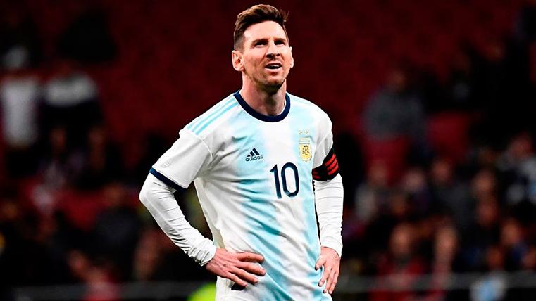 Leo Messi in the Argentina-Venezuela