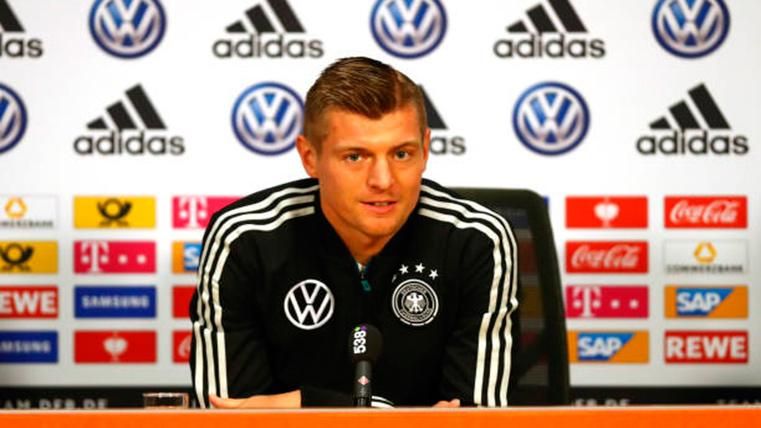 Toni Kroos, during a press conference with the selection of Germany