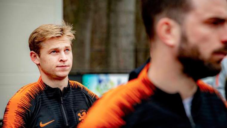 Frenkie Of Jong, in the concentration of the selection of Holland