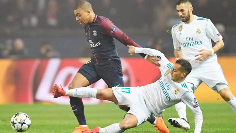Kylian Mbappé, during a party of Champions against the Real Madrid
