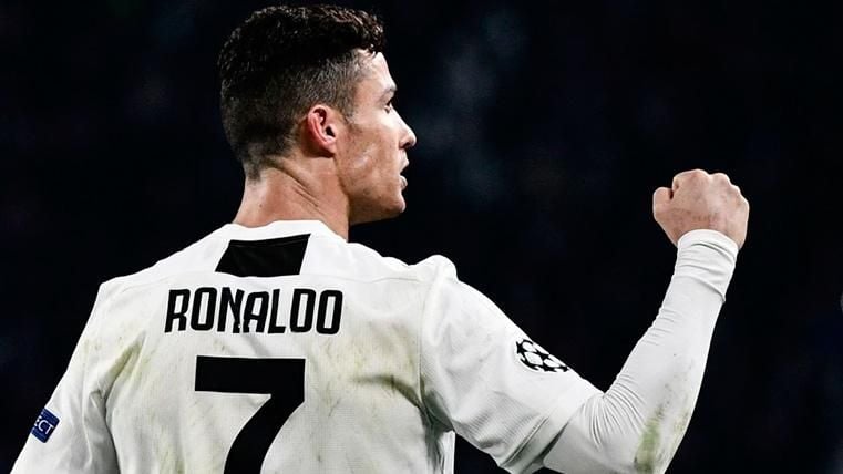 Cristiano Ronaldo celebrates a goal with the Juventus