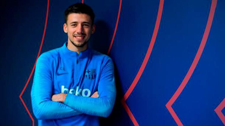 Clément Lenglet, during an act with the FC Barcelona after a train