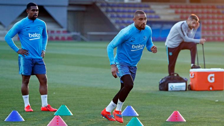 Kevin-Prince Boateng in a training of the FC Barcelona | FCB
