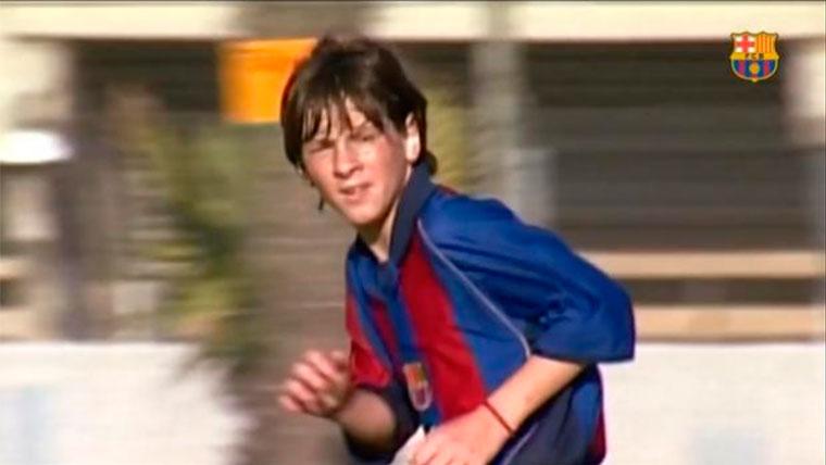 Leo Messi, en las categorías inferiores del FC Barcelona