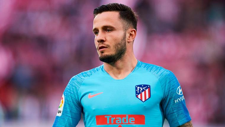 Saúl Ñíguez in a party of the Athletic of Madrid