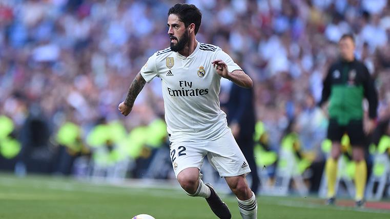 Isco en un partido con el Real Madrid