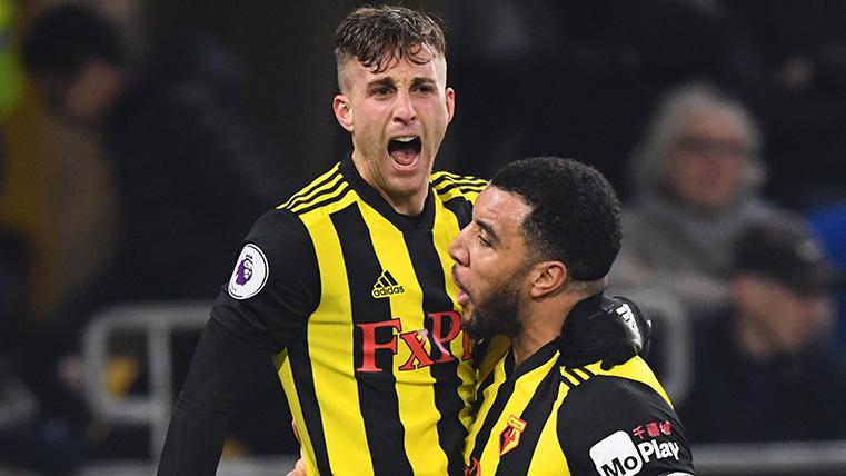 Gerard Deulofeu celebra un gol con el Watford