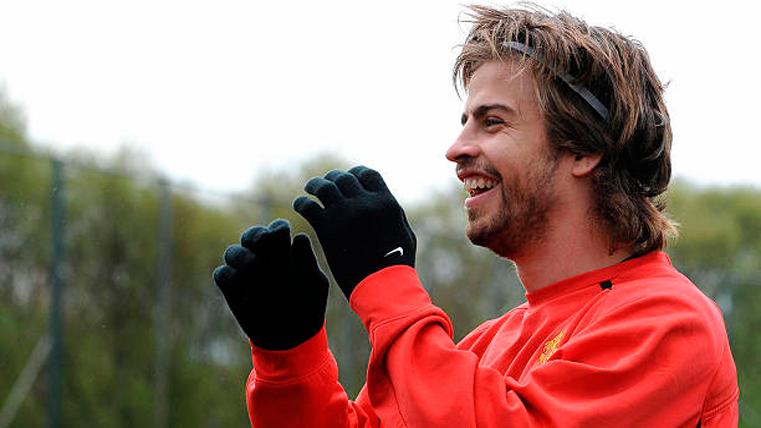 Piqué, cuando era jugador del Manchester United