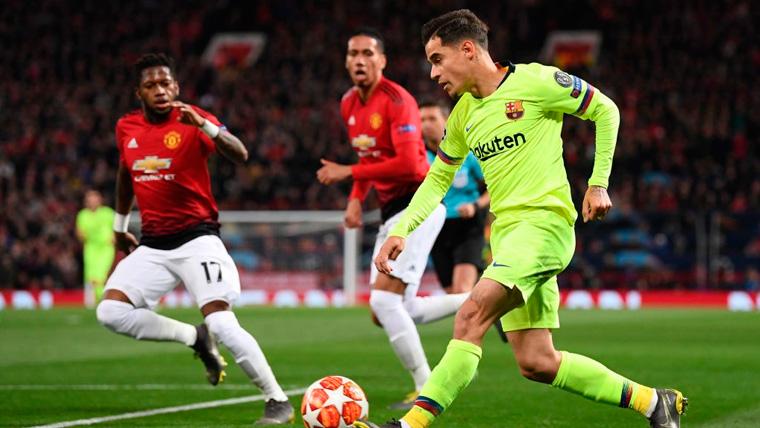 Philippe Coutinho en un partido del FC Barcelona