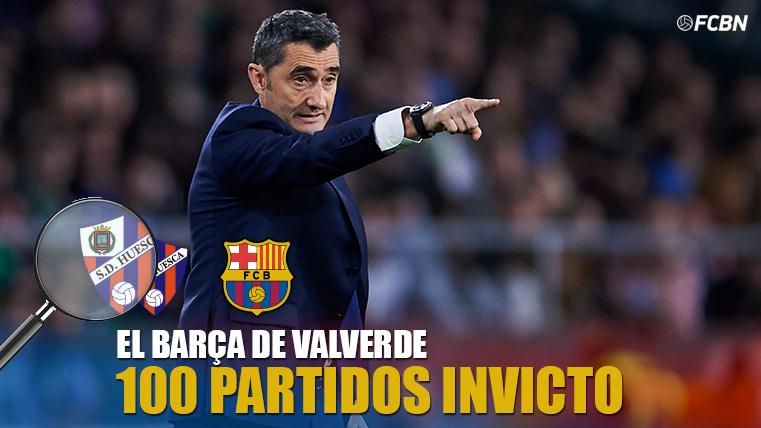 The FC Barcelona of Ernesto Valverde, 100 parties invicto