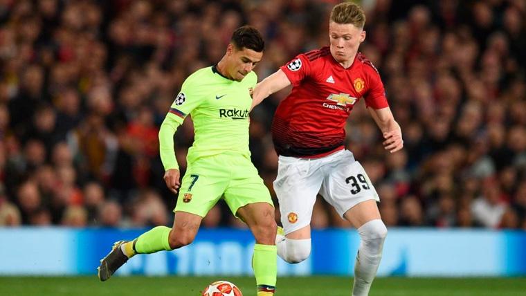 Philippe Coutinho en un partido del FC Barcelona