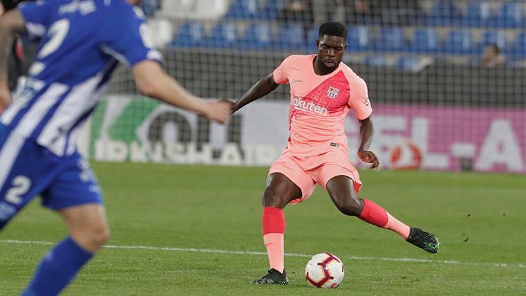 Samuel Umtiti, during the party against the Sportive Alavés