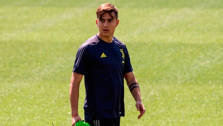 Paulo Dybala in a training of the Juventus
