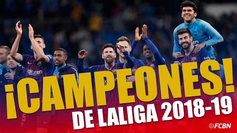 The FC Barcelona, champion of LaLiga Santander 2018-19