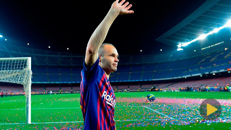 Andrés Iniesta the day of his farewell of the Camp Nou