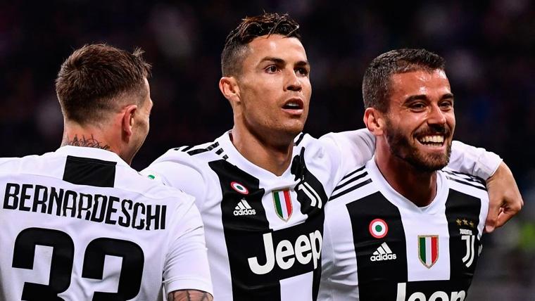 Cristiano Ronaldo celebra un gol de la Juventus en la Serie A