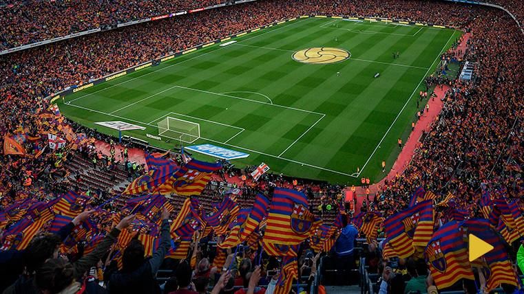 El Camp Nou lleno en un día de partido