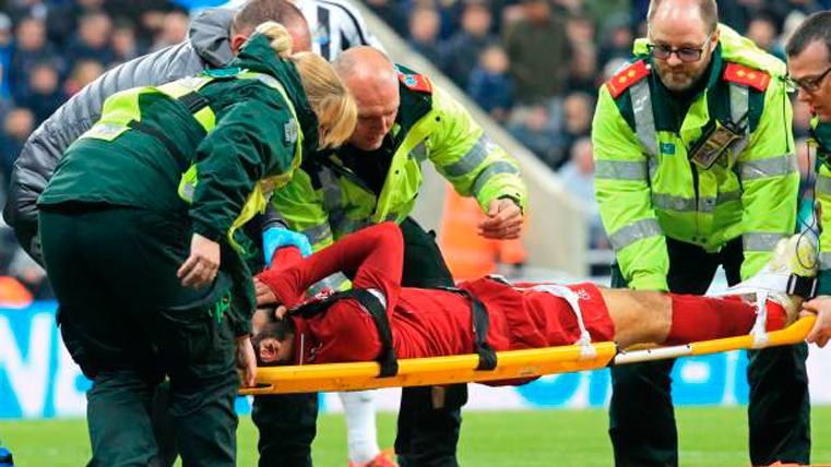 Salah, lesionado ante el Newcastle