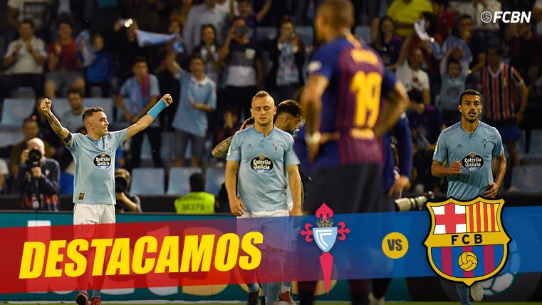 Iago Aspas, celebrando el gol marcado contra el FC Barcelona