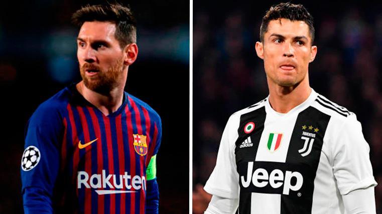 Leo Messi y Cristiano Ronaldo en una comparativa