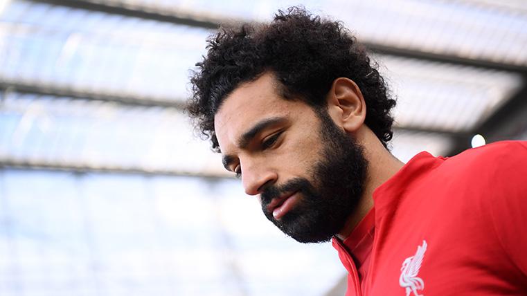 Mohamed Salah, during a training with the Liverpool