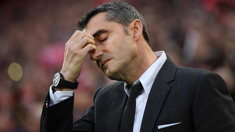 Ernesto Valverde, dolido tras la hecatombe del Barcelona en Anfield